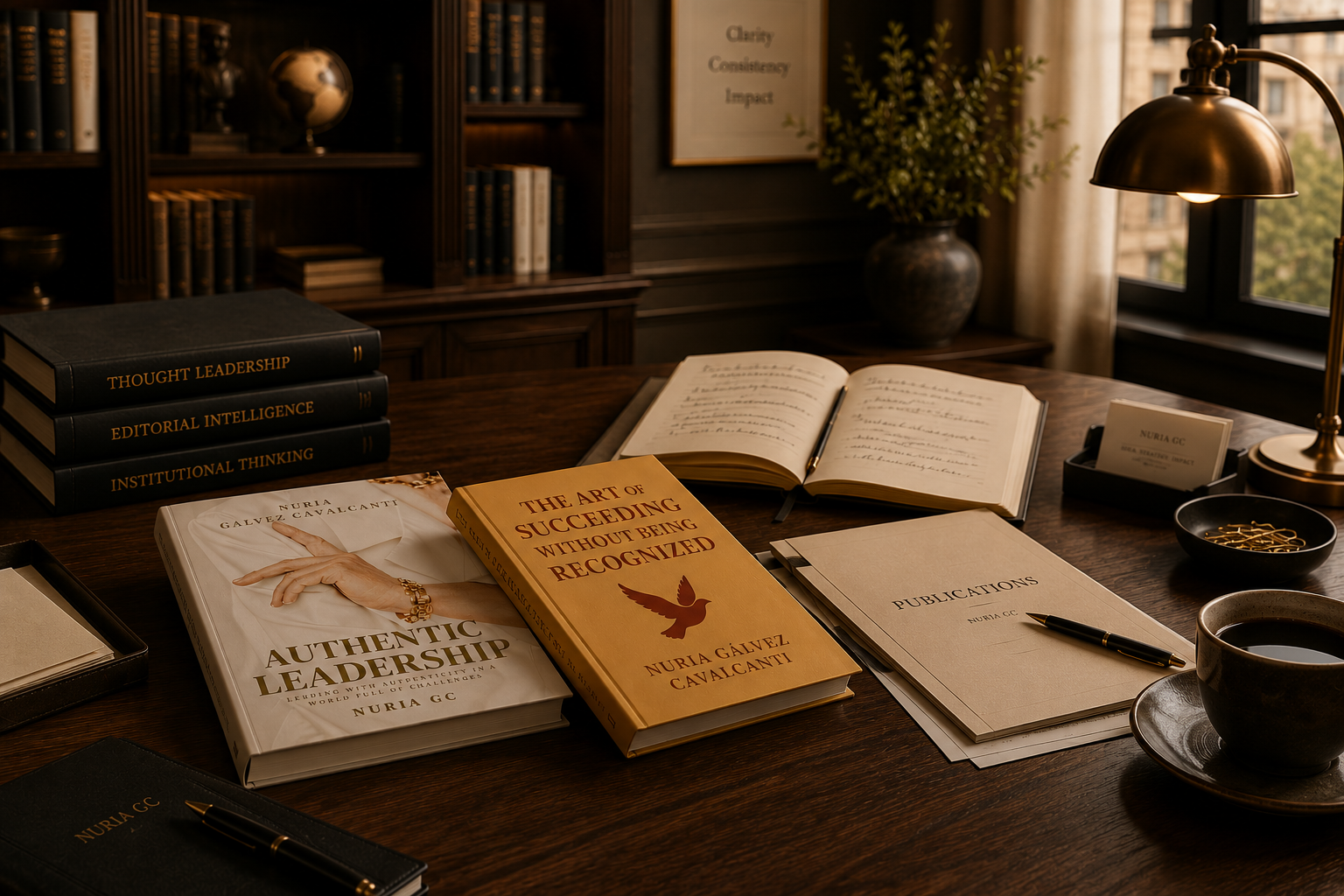 Books and publications by NURIA GC exploring leadership, resilience, institutional thinking, and long-term development