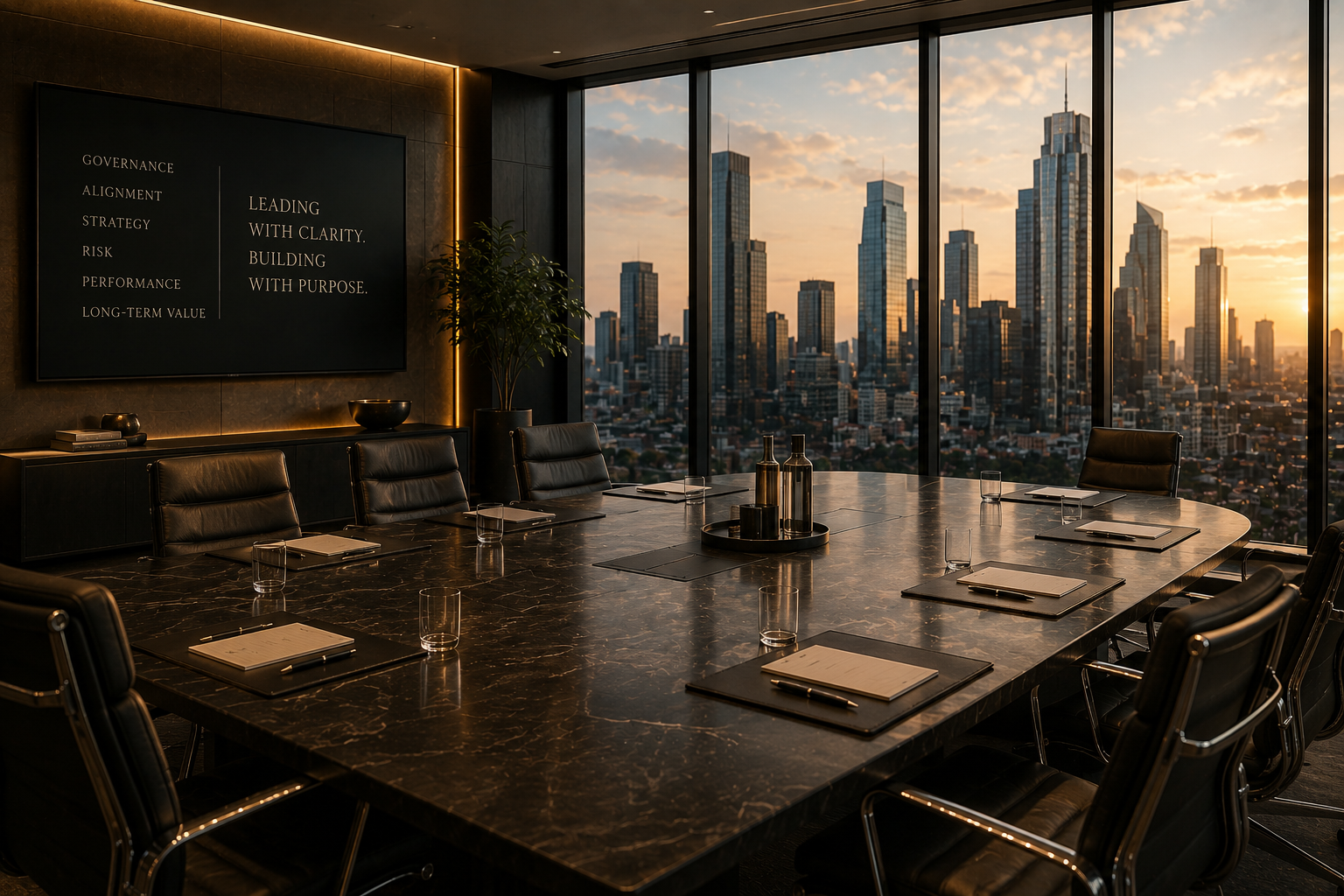 Strategic advisory for corporate leaders, executive teams, governance, institutional direction, and leadership alignment