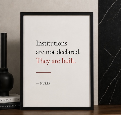 Frame Edition — Institutions are built